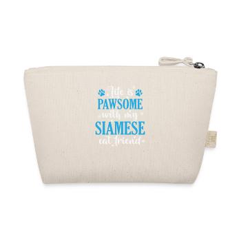La vie est belle avec mon ami chat siamois - Trousse biologique - nature - Dos