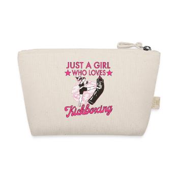 Just A Girl Who Loves Kickboxing Kampfsport - Bio-Täschchen - Natur - Hinten