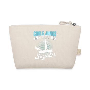 Segler Segelboot Meer Vintage Coole Jungs Gehen - Bio-Täschchen - Natur - Hinten