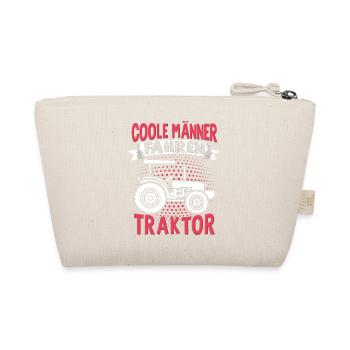 Landwirt Trecker Junge Coole Männer fahren Traktor - Bio-Täschchen - Natur - Hinten