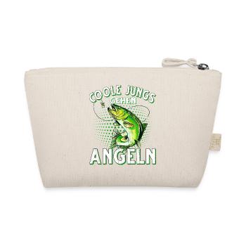 Coole Jungs Gehen Angeln Fischen Angler - Bio-Täschchen - Natur - Hinten