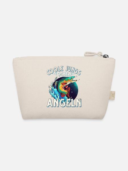 Coole Jungs Gehen Angeln Fischen Angler - Bio-Täschchen - Natur
