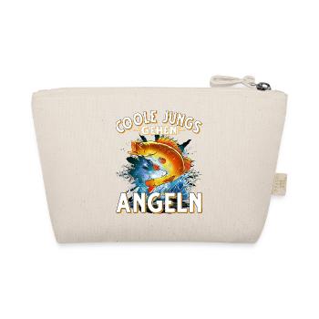 Coole Jungs Gehen Angeln Fischen Angler - Bio-Täschchen - Natur - Hinten