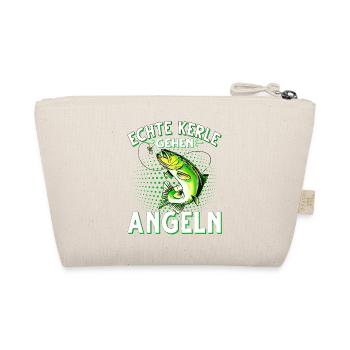 Echte Kerle Gehen Angeln Fischen Angler - Bio-Täschchen - Natur - Hinten