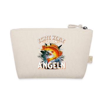 Echte Kerle Gehen Angeln Fischen Angler - Bio-Täschchen - Natur - Hinten