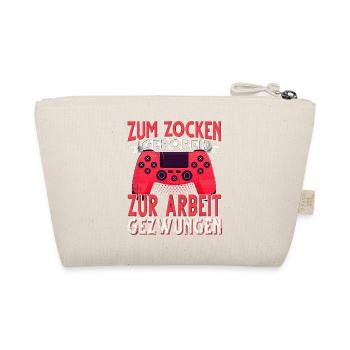 Zum Zocken Geboren Zur Arbeit Gezwungen Zocker - Bio-Täschchen - Natur - Hinten