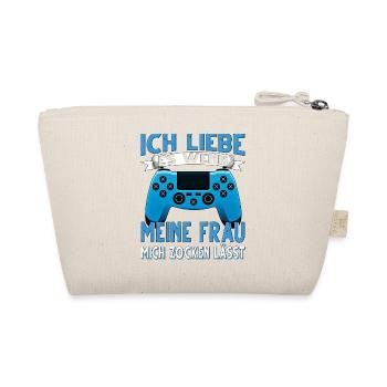 Gamer Ich Liebe meine Frau Zocker Zocken - Bio-Täschchen - Natur - Hinten