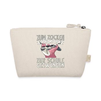 Zum Zocken geboren zur schule gezwungen. Gamer - Bio-Täschchen - Natur - Hinten