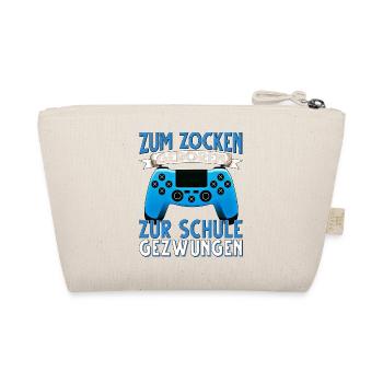 Zum Zocken geboren zur schule gezwungen. Gamer - Bio-Täschchen - Natur - Hinten
