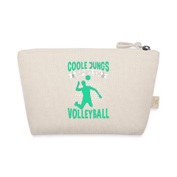 Volleyball Mädchen Damen Volleyballerin Beach - Bio-Täschchen - Natur - Hinten