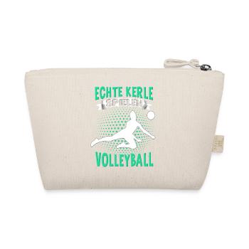 Volleyball Mädchen Damen Volleyballerin Beach - Bio-Täschchen - Natur - Hinten