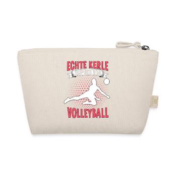 Volleyball Mädchen Damen Volleyballerin Beach - Bio-Täschchen - Natur - Hinten