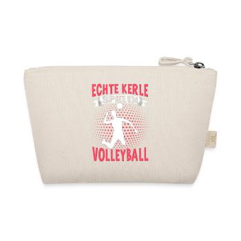 Volleyball Mädchen Damen Volleyballerin Beach - Bio-Täschchen - Natur - Hinten