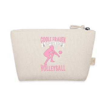 Volleyball Mädchen Damen Volleyballerin Beach - Bio-Täschchen - Natur - Hinten