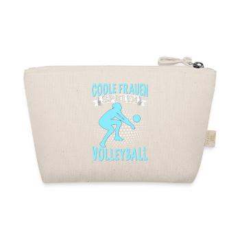 Volleyball Mädchen Damen Volleyballerin Beach - Bio-Täschchen - Natur - Hinten