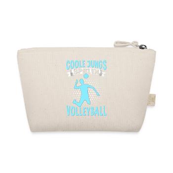 Volleyball Mädchen Damen Volleyballerin Beach - Bio-Täschchen - Natur - Hinten