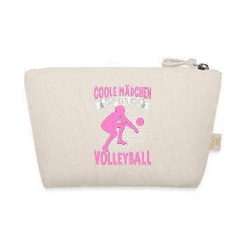 Volleyball Mädchen Damen Volleyballerin Beach - Bio-Täschchen - Natur - Hinten