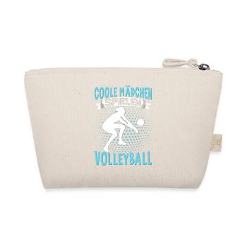 Volleyball Mädchen Damen Volleyballerin Beach - Bio-Täschchen - Natur - Hinten