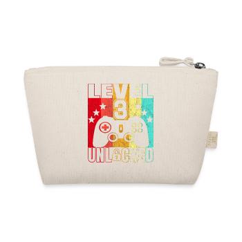 3 years birthday shirt Gamer 3. - Organic Pouch - nature - Back