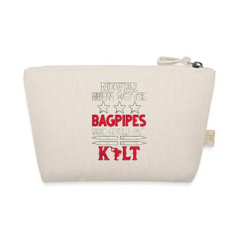 Bagpipes Kilt Scottish Beat Bagpipers - Organic Pouch - nature - Back