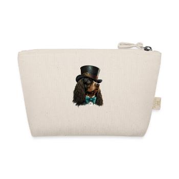 Dog Cocker Spaniel Dog Motif - Organic Pouch - nature - Back