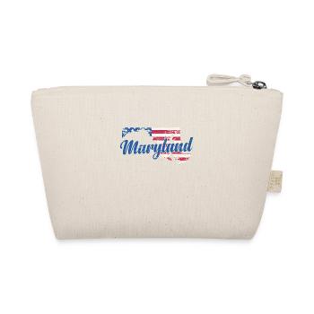 Maryland USA flag in map America - Organic Pouch - nature - Back