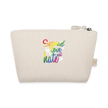 Spread Love not hate LGBT Regenbogen - Bio-Täschchen - Natur - Hinten
