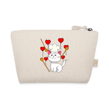 Cat Chef Birthday Gift Hobby Chef Cooking - Organic Pouch - nature - Back