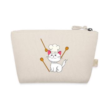 Cat Chef Chef's Hat Birthday Gift Cooking - Organic Pouch - nature - Back