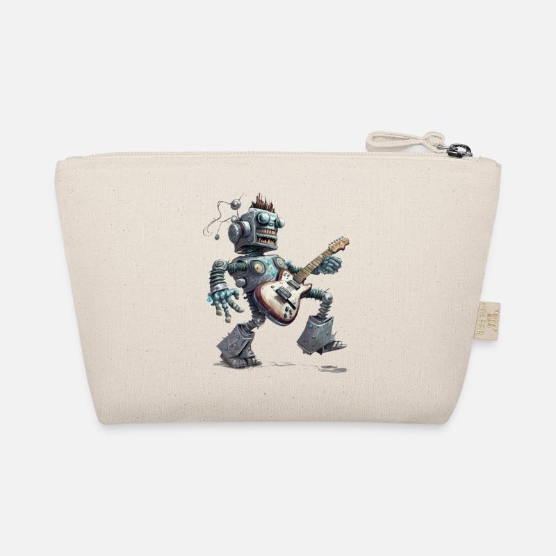 Robot with guitar Organic Pouch