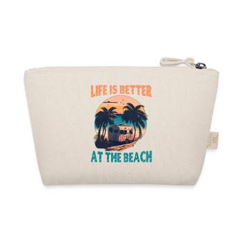 Life Is Better At The Beach - Retro - Organic Pouch - nature - Back