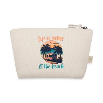 Life Is Better At The Beach - Retro - Organic Pouch - nature - Back
