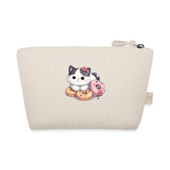 Kawaii cat with donut - Organic Pouch - nature - Back