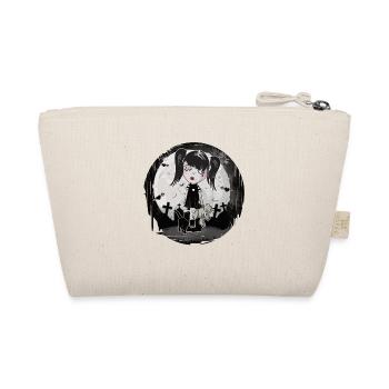 Gothic Emo Girl Gift Halloween - Organic Pouch - nature - Back