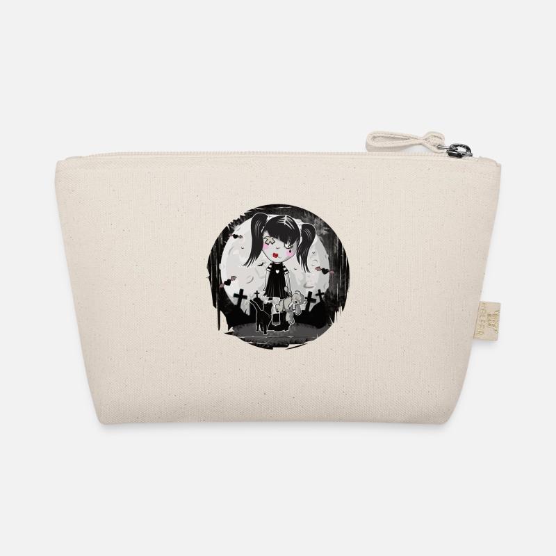 Gothic Emo Girl Geschenk Halloween - Bio-Täschchen - Natur