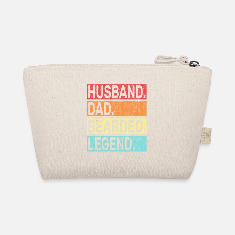Husband Dad Bearded Legend Organic Pouch