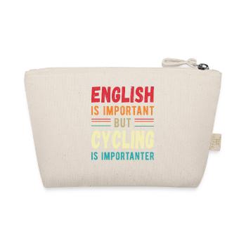 English is important but Cycling is importanter - Organic Pouch - nature - Back