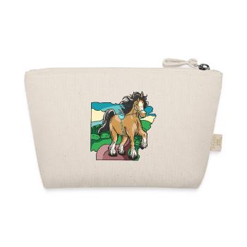Horse riding rider rider child pony children - Organic Pouch - nature - Back
