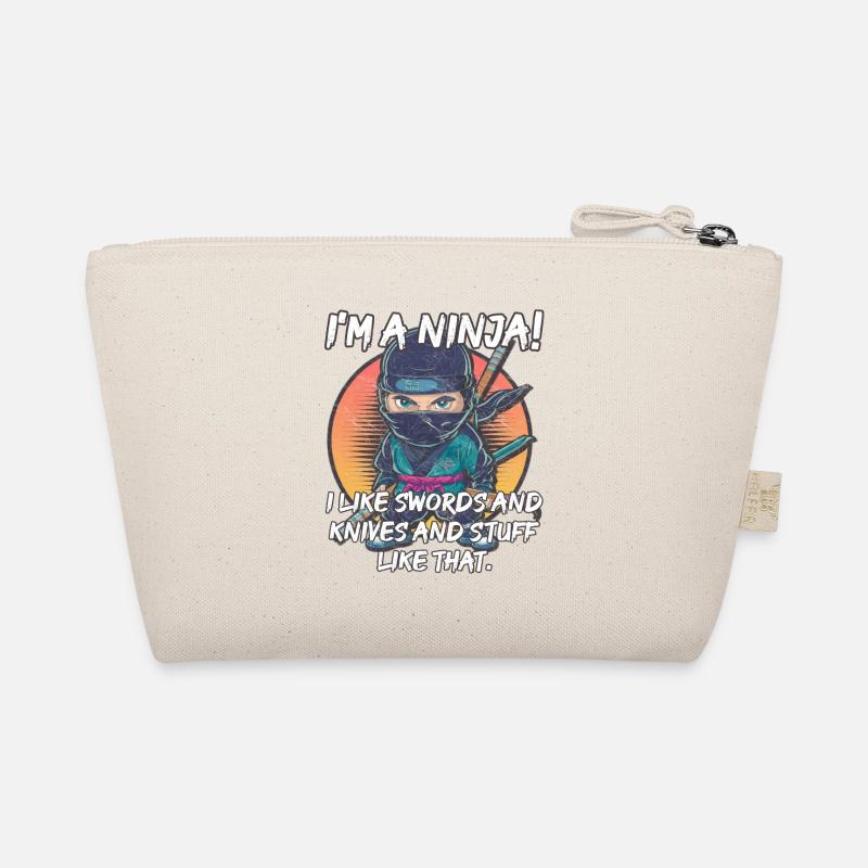 Ich bin ein Ninja! Ich mag Schwerter und Messer und so weiter Bio-Täschchen
