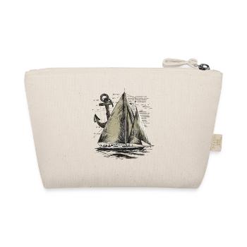 Segelboot mit Anker Geschenk - Bio-Täschchen - Natur - Hinten