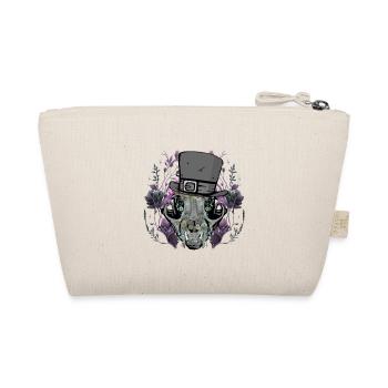 Vintage Retro Schädel Tier Fantasy Totenkopf Dark - Bio-Täschchen - Natur - Hinten