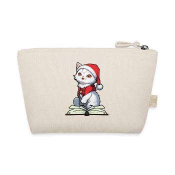 Cat Christmas Book St. Nicholas Cats Child Meow - Organic Pouch - nature - Back