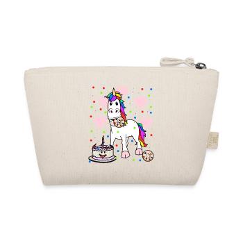 Unicorn Birthday Birthday Greetings Kid Kids - Organic Pouch - nature - Back