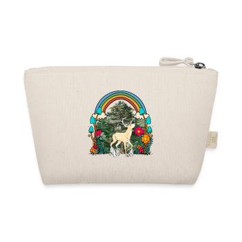 Forest animals, forest dweller, deer, roebuck, roe deer, child - Organic Pouch - nature - Back