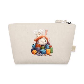 I'm Ok Crochet & Knitting Funny crochet knitting - Organic Pouch - nature - Back