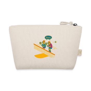 Witziges Doppel Tennis Motiv Geschenk Kollege Team - Bio-Täschchen - Natur - Hinten