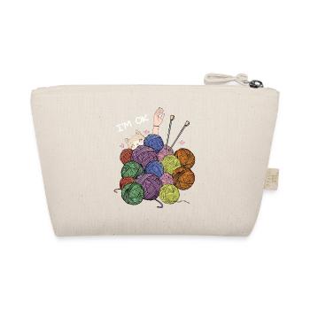 I'm Ok Crochet & Knitting Funny crochet knitting - Organic Pouch - nature - Back