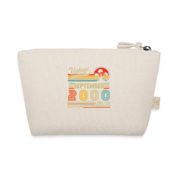 Vintage September 2000 retro birthday gift - Organic Pouch - nature - Back