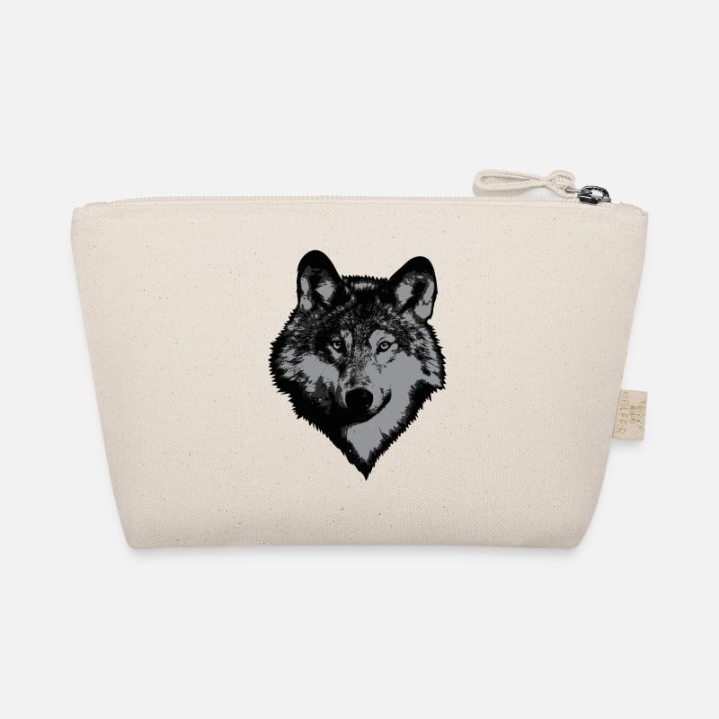 Wolf Kopf Bio-Täschchen