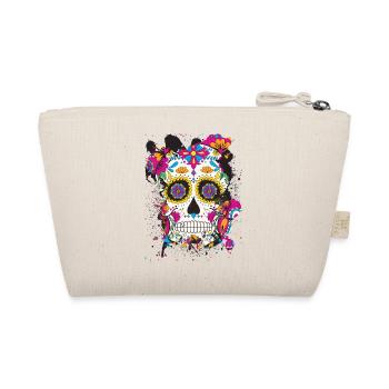 Zuckerschädel Dia de Los Muertos - Bio-Täschchen - Natur - Hinten